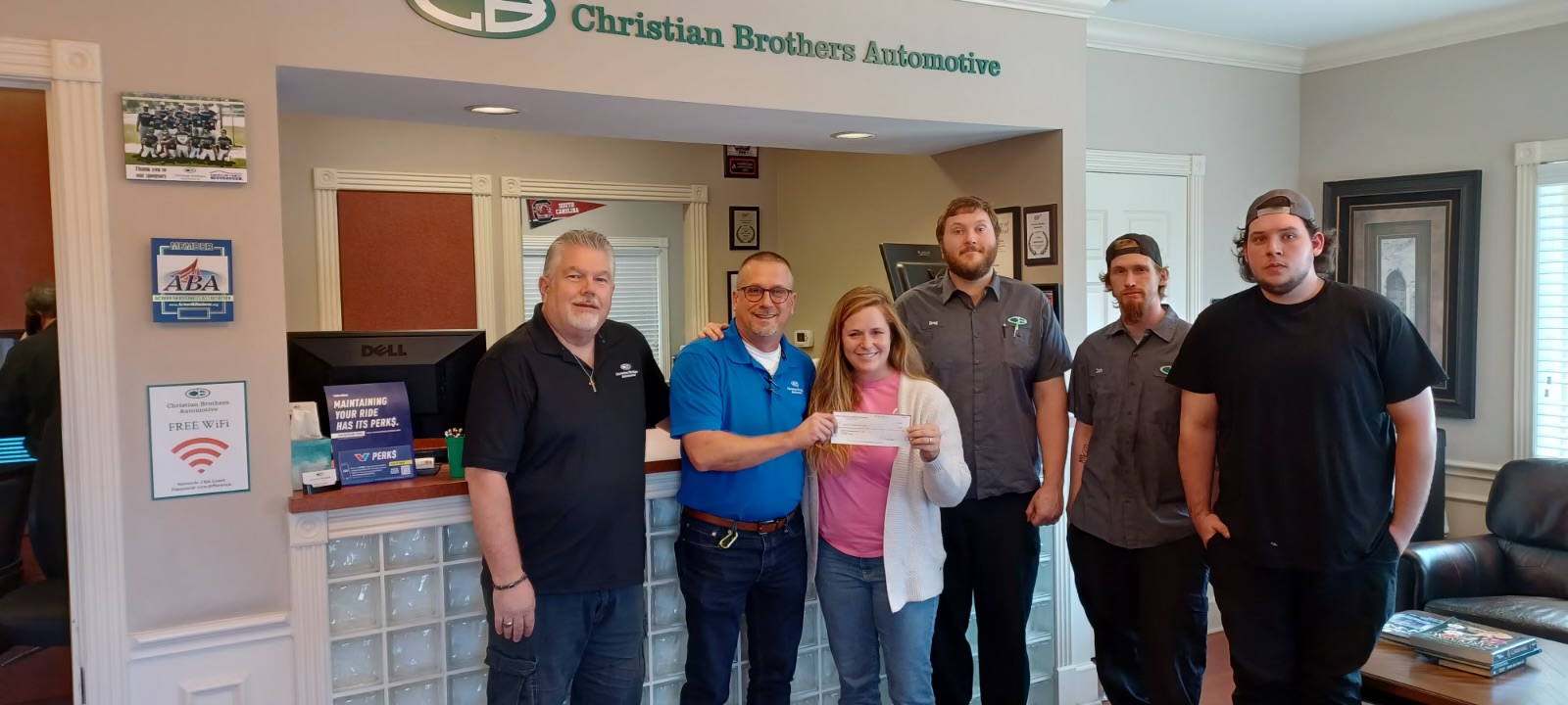 Donated Check to Together with Families