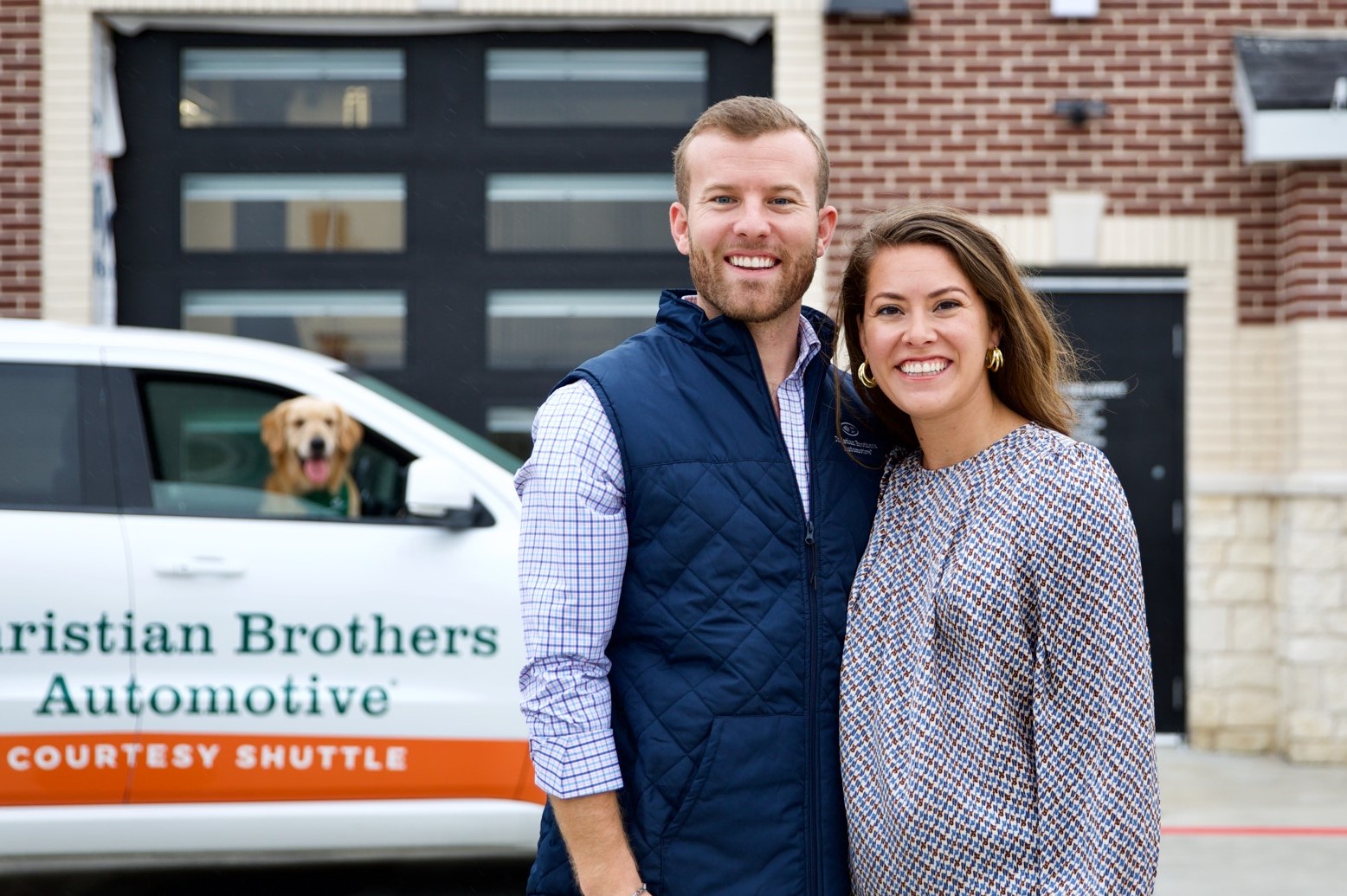 CBAC car in front of shop